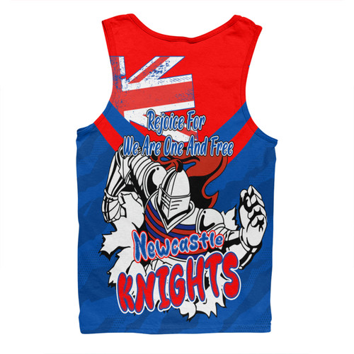 Newcastle Knights Men Singlet - Happy Australia Day We Are One And Free Newcastle Knights Men Singlet - Happy Australia Day We Are One And Free