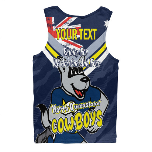 North Queensland Cowboys Men Singlet - Happy Australia Day We Are One And Free North Queensland Cowboys Men Singlet - Happy Australia Day We Are One And Free