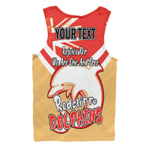 Redcliffe Dolphins Men Singlet - Happy Australia Day We Are One And Free Redcliffe Dolphins Men Singlet - Happy Australia Day We Are One And Free