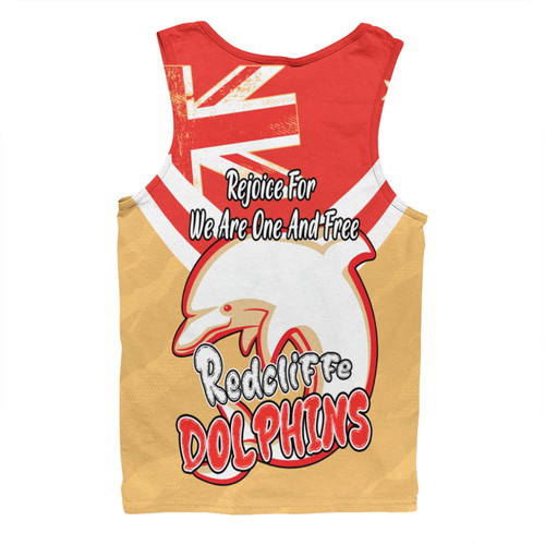 Redcliffe Dolphins Men Singlet - Happy Australia Day We Are One And Free Redcliffe Dolphins Men Singlet - Happy Australia Day We Are One And Free
