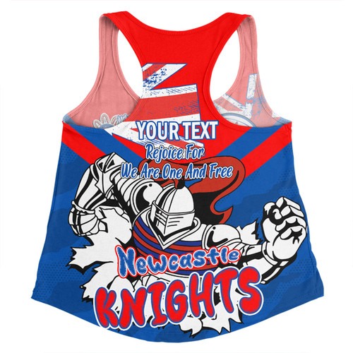 Newcastle Knights Women Racerback Singlet - Happy Australia Day We Are One And Free Newcastle Knights Women Racerback Singlet - Happy Australia Day We Are One And Free