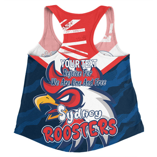 Sydney Roosters Women Racerback Singlet - Happy Australia Day We Are One And Free Sydney Roosters Women Racerback Singlet - Happy Australia Day We Are One And Free