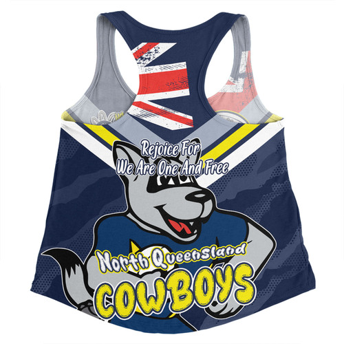 North Queensland Cowboys Women Racerback Singlet - Happy Australia Day We Are One And Free North Queensland Cowboys Women Racerback Singlet - Happy Australia Day We Are One And Free