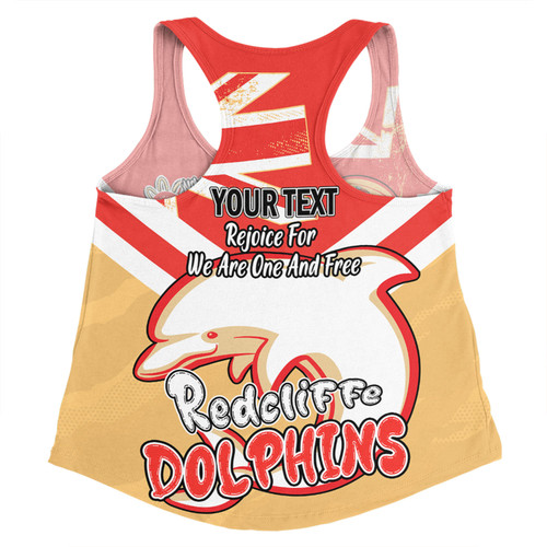 Redcliffe Dolphins Women Racerback Singlet - Happy Australia Day We Are One And Free Redcliffe Dolphins Women Racerback Singlet - Happy Australia Day We Are One And Free