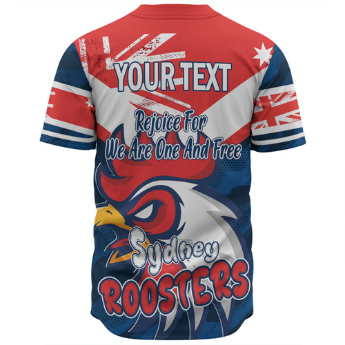Sydney Roosters Baseball Shirt - Happy Australia Day We Are One And Free Sydney Roosters Baseball Shirt - Happy Australia Day We Are One And Free