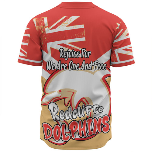 Redcliffe Dolphins Baseball Shirt - Happy Australia Day We Are One And Free Redcliffe Dolphins Baseball Shirt - Happy Australia Day We Are One And Free