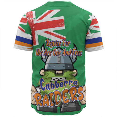Canberra Raiders Baseball Shirt - Happy Australia Day We Are One And Free Canberra Raiders Baseball Shirt - Happy Australia Day We Are One And Free