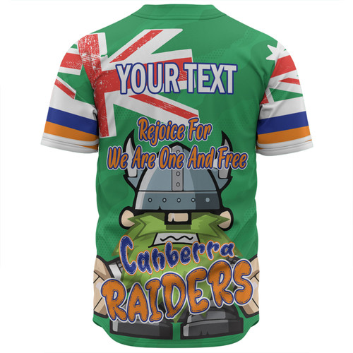 Canberra Raiders Baseball Shirt - Happy Australia Day We Are One And Free Canberra Raiders Baseball Shirt - Happy Australia Day We Are One And Free