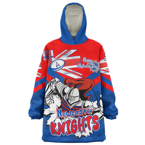 Newcastle Knights Snug Hoodie - Happy Australia Day We Are One And Free