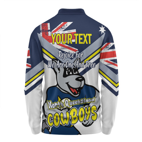 North Queensland Cowboys Long Sleeve Polo Shirt - Happy Australia Day We Are One And Free North Queensland Cowboys Long Sleeve Polo Shirt - Happy Australia Day We Are One And Free