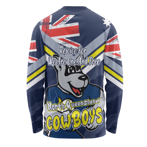 North Queensland Cowboys Long Sleeve T-shirt - Happy Australia Day We Are One And Free North Queensland Cowboys Long Sleeve T-shirt - Happy Australia Day We Are One And Free