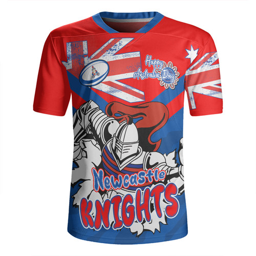 Newcastle Knights Rugby Jersey - Happy Australia Day We Are One And Free