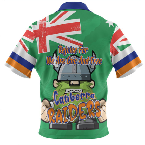 Canberra Raiders Zip Polo Shirt - Happy Australia Day We Are One And Free Canberra Raiders Zip Polo Shirt - Happy Australia Day We Are One And Free
