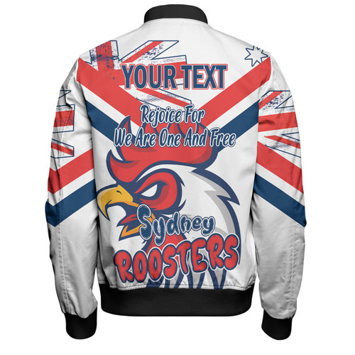 Sydney Roosters Bomber Jacket - Happy Australia Day We Are One And Free V2 Sydney Roosters Bomber Jacket - Happy Australia Day We Are One And Free V2