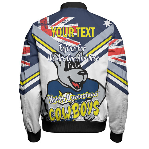 North Queensland Cowboys Bomber Jacket - Happy Australia Day We Are One And Free V2 North Queensland Cowboys Bomber Jacket - Happy Australia Day We Are One And Free V2