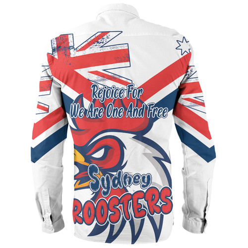 Sydney Roosters Long Sleeve Shirt - Happy Australia Day We Are One And Free V2 Sydney Roosters Long Sleeve Shirt - Happy Australia Day We Are One And Free V2