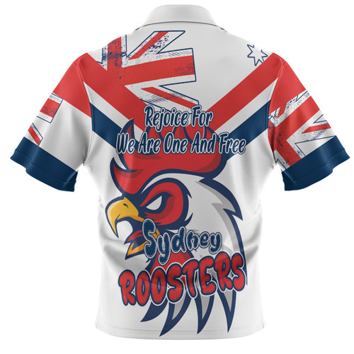 Sydney Roosters Polo Shirt - Happy Australia Day We Are One And Free V2 Sydney Roosters Polo Shirt - Happy Australia Day We Are One And Free V2