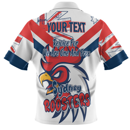 Sydney Roosters Polo Shirt - Happy Australia Day We Are One And Free V2 Sydney Roosters Polo Shirt - Happy Australia Day We Are One And Free V2