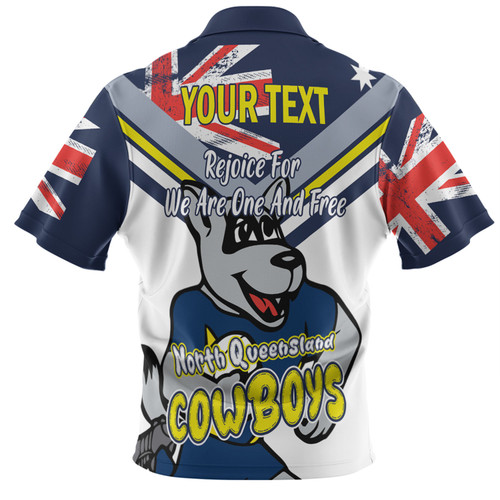 North Queensland Cowboys Polo Shirt - Happy Australia Day We Are One And Free V2 North Queensland Cowboys Polo Shirt - Happy Australia Day We Are One And Free V2
