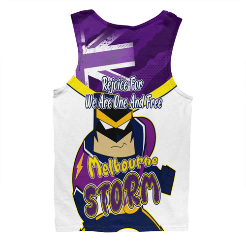 Melbourne Storm Men Singlet - Happy Australia Day We Are One And Free V2 Melbourne Storm Men Singlet - Happy Australia Day We Are One And Free V2