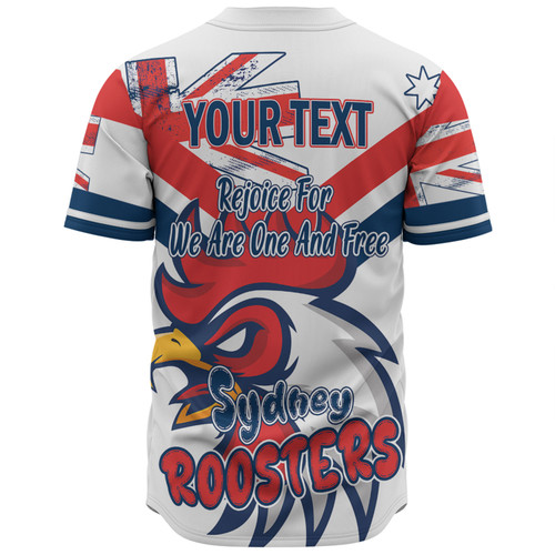 Sydney Roosters Baseball Shirt - Happy Australia Day We Are One And Free V2 Sydney Roosters Baseball Shirt - Happy Australia Day We Are One And Free V2