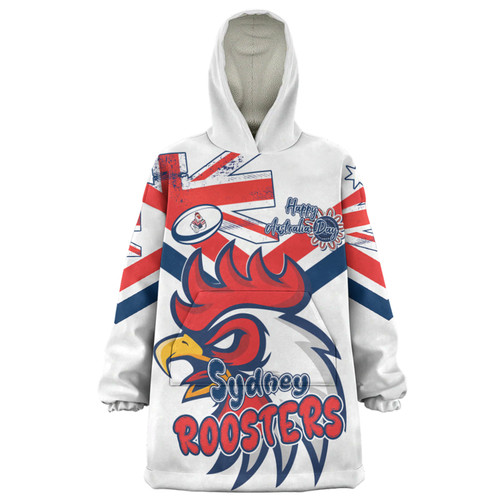 Sydney Roosters Snug Hoodie - Happy Australia Day We Are One And Free V2