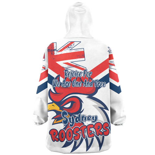 Sydney Roosters Snug Hoodie - Happy Australia Day We Are One And Free V2 Sydney Roosters Snug Hoodie - Happy Australia Day We Are One And Free V2