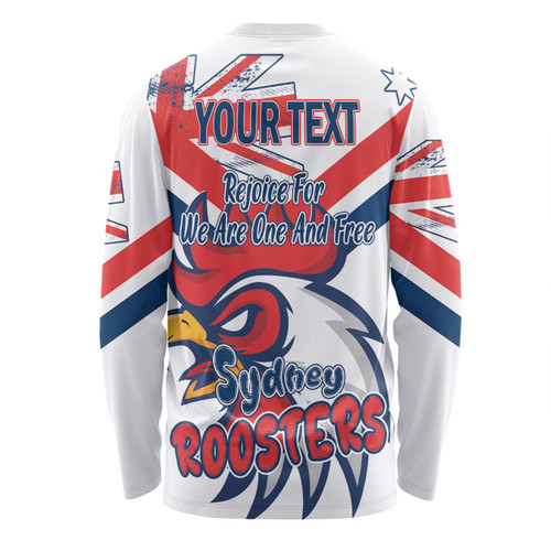 Sydney Roosters Long Sleeve T-shirt - Happy Australia Day We Are One And Free V2 Sydney Roosters Long Sleeve T-shirt - Happy Australia Day We Are One And Free V2