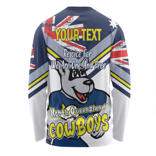 North Queensland Cowboys Long Sleeve T-shirt - Happy Australia Day We Are One And Free V2 North Queensland Cowboys Long Sleeve T-shirt - Happy Australia Day We Are One And Free V2