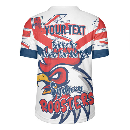 Sydney Roosters Rugby Jersey - Happy Australia Day We Are One And Free V2 Sydney Roosters Rugby Jersey - Happy Australia Day We Are One And Free V2