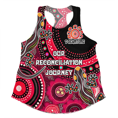 Australia Aboriginal Custom Women Racerback Singlet - Our Reconciliation Journey "Those Who Lose Dreaming Are Lost" Women Racerback Singlet