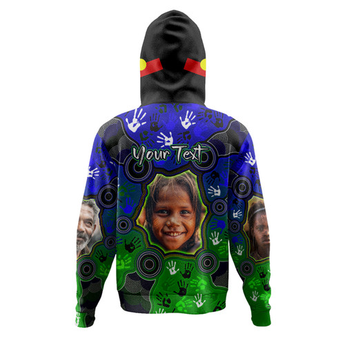 Australia Torres Strait Islands Custom Hoodie - Aboriginal Dot Art Indigenous Handprints Personalised Photo Hoodie Australia Torres Strait Islands Custom Hoodie - Aboriginal Dot Art Indigenous Handprints Personalised Photo Hoodie
