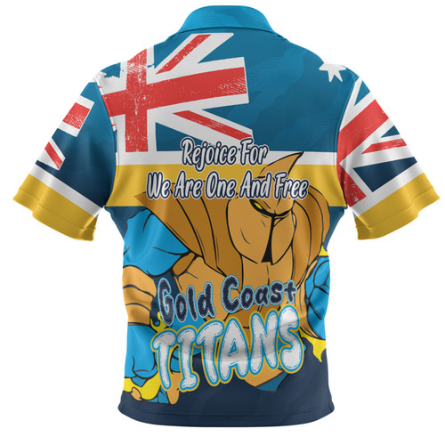 Gold Coast Titans Hawaiian Shirt - Happy Australia Day We Are One And Free Gold Coast Titans Hawaiian Shirt - Happy Australia Day We Are One And Free