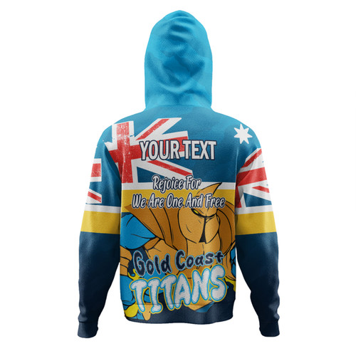 Gold Coast Titans Hoodie - Happy Australia Day We Are One And Free Gold Coast Titans Hoodie - Happy Australia Day We Are One And Free