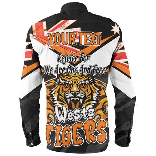 Wests Tigers Long Sleeve Shirt - Happy Australia Day We Are One And Free