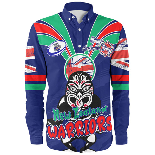 New Zealand Warriors Long Sleeve Shirt - Happy Australia Day We Are One And Free