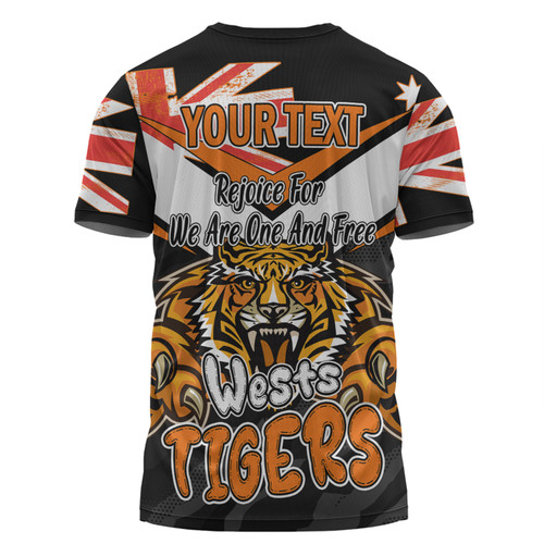Wests Tigers T-Shirt - Happy Australia Day We Are One And Free