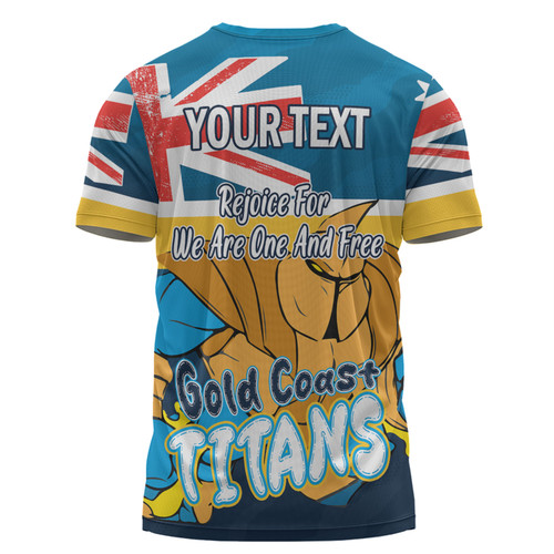 Gold Coast Titans T-Shirt - Happy Australia Day We Are One And Free Gold Coast Titans T-Shirt - Happy Australia Day We Are One And Free