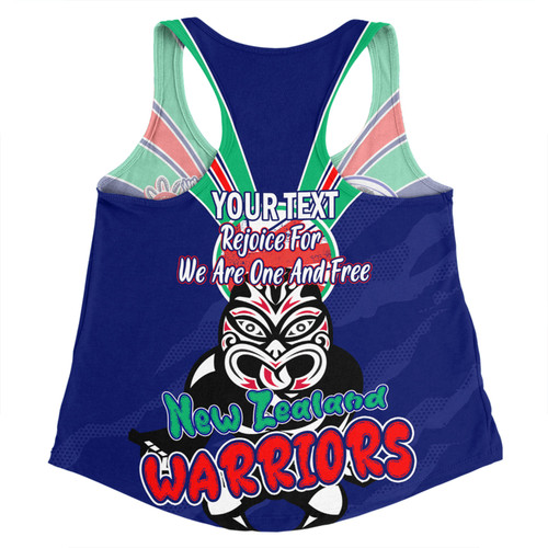 New Zealand Warriors Women Racerback Singlet - Happy Australia Day We Are One And Free