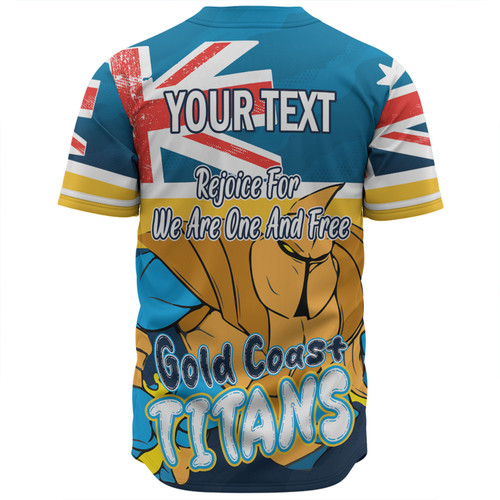 Gold Coast Titans Baseball Shirt - Happy Australia Day We Are One And Free Gold Coast Titans Baseball Shirt - Happy Australia Day We Are One And Free