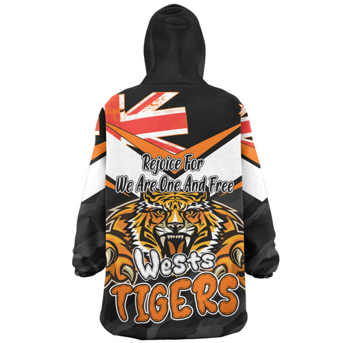 Wests Tigers Snug Hoodie - Happy Australia Day We Are One And Free Wests Tigers Snug Hoodie - Happy Australia Day We Are One And Free