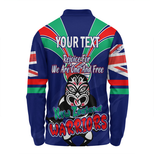 New Zealand Warriors Long Sleeve Polo Shirt - Happy Australia Day We Are One And Free