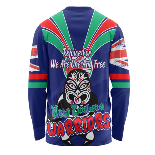 New Zealand Warriors Long Sleeve T-shirt - Happy Australia Day We Are One And Free New Zealand Warriors Long Sleeve T-shirt - Happy Australia Day We Are One And Free