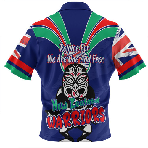 New Zealand Warriors Zip Polo Shirt - Happy Australia Day We Are One And Free New Zealand Warriors Zip Polo Shirt - Happy Australia Day We Are One And Free