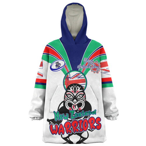 New Zealand Warriors Snug Hoodie - Happy Australia Day We Are One And Free V2