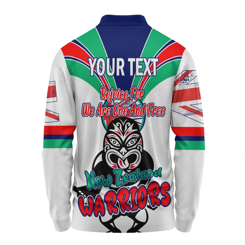 New Zealand Warriors Long Sleeve Polo Shirt - Happy Australia Day We Are One And Free V2 New Zealand Warriors Long Sleeve Polo Shirt - Happy Australia Day We Are One And Free V2