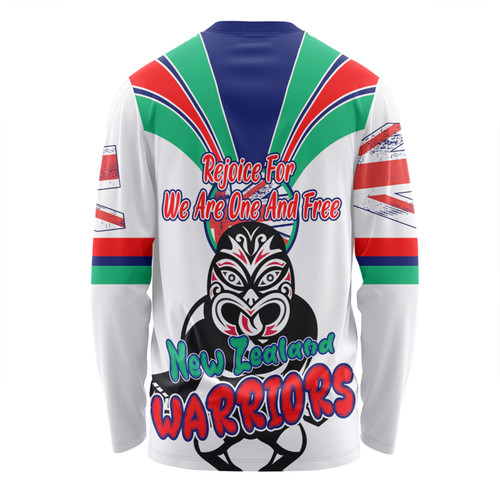 New Zealand Warriors Long Sleeve T-shirt - Happy Australia Day We Are One And Free V2 New Zealand Warriors Long Sleeve T-shirt - Happy Australia Day We Are One And Free V2
