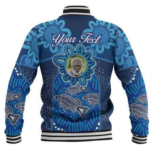 Australia Aboriginal Custom Baseball Jacket - Blue Aboriginal Dot With Fish Personalised Photo Baseball Jacket Australia Aboriginal Custom Baseball Jacket - Blue Aboriginal Dot With Fish Personalised Photo Baseball Jacket