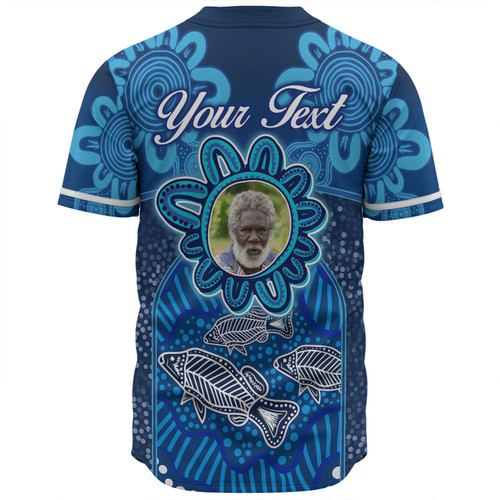 Australia Aboriginal Custom Baseball Shirt - Blue Aboriginal Dot With Fish Personalised Photo Baseball Shirt Australia Aboriginal Custom Baseball Shirt - Blue Aboriginal Dot With Fish Personalised Photo Baseball Shirt