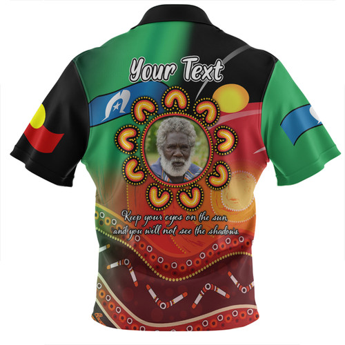 Australia Aboriginal Custom Zip Polo Shirt - Aboriginal Keep Your Eyes On The Sun Personalised Photo Zip Polo Shirt